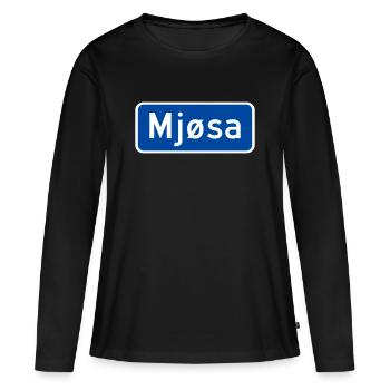 Lac Mjøsa - T-shirt manches longues Premium bio Femme - noir - Devant - Julia (174cm)