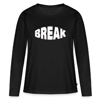 CASSER - T-shirt manches longues Premium bio Femme - noir - Devant - Julia (174cm)