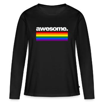 Prima - Frauen Premium Bio Langarmshirt - Schwarz - Vorne - Julia (174cm)