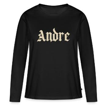 Andre Gothic Romantik - Frauen Premium Bio Langarmshirt - Schwarz - Vorne - Julia (174cm)