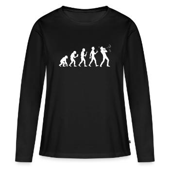 Instrument Harmonica Évolution Harmonica - T-shirt manches longues Premium bio Femme - noir - Devant - Julia (174cm)