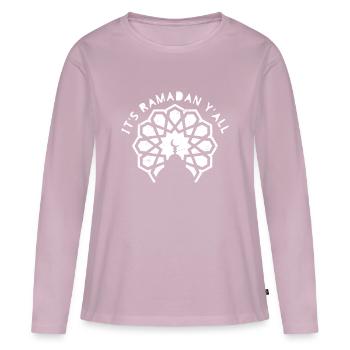 Es ist Ramadan Y'all | Ramadan Karem - Frauen Premium Bio Langarmshirt - Altrosa - Vorne - Julia (174cm)