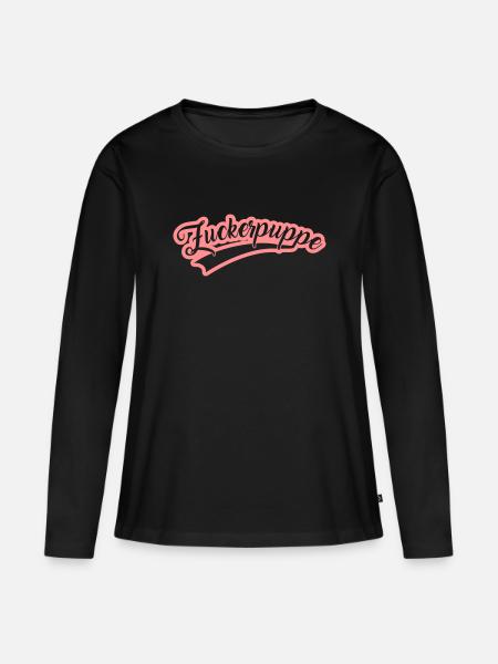 Zuckerpuppe Schatzi Liebling Geschenk - Frauen Premium Bio Langarmshirt - Schwarz
