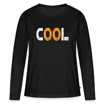 Cool moderne et jeune - T-shirt manches longues Premium bio Femme - noir - Devant - Julia (174cm)