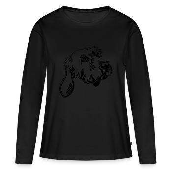 Basset Fauve De Bretagne - T-shirt manches longues Premium bio Femme - noir - Devant - Julia (174cm)