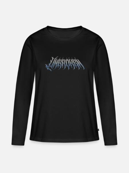 Unbroken – kaltmetallischer Chromtext - Frauen Premium Bio Langarmshirt - Schwarz