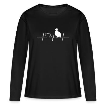 Vulture - Women's Premium Organic Long Sleeve Shirt - black - Front - Julia (174cm)