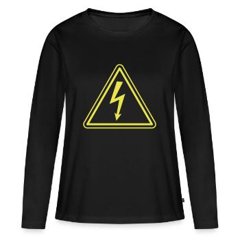 ELECTRICIAN UNDER HIGH VOLTAGE - T-shirt manches longues Premium bio Femme - noir - Devant - Julia (174cm)