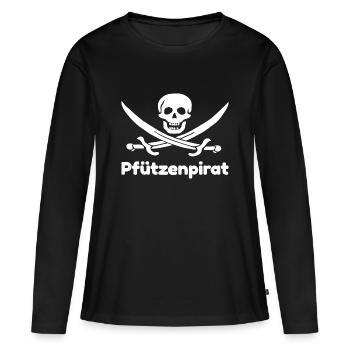 Pirates de la Flamence - Surnom drôle surnom d’enfant - T-shirt manches longues Premium bio Femme - noir - Devant - Julia (174cm)