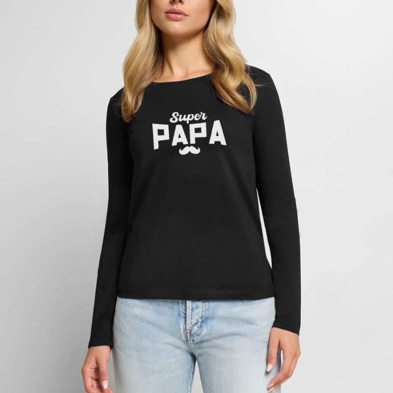 Super Daddy Daddy Gift Dad Women's Premium Organic Long Sleeve Shirt