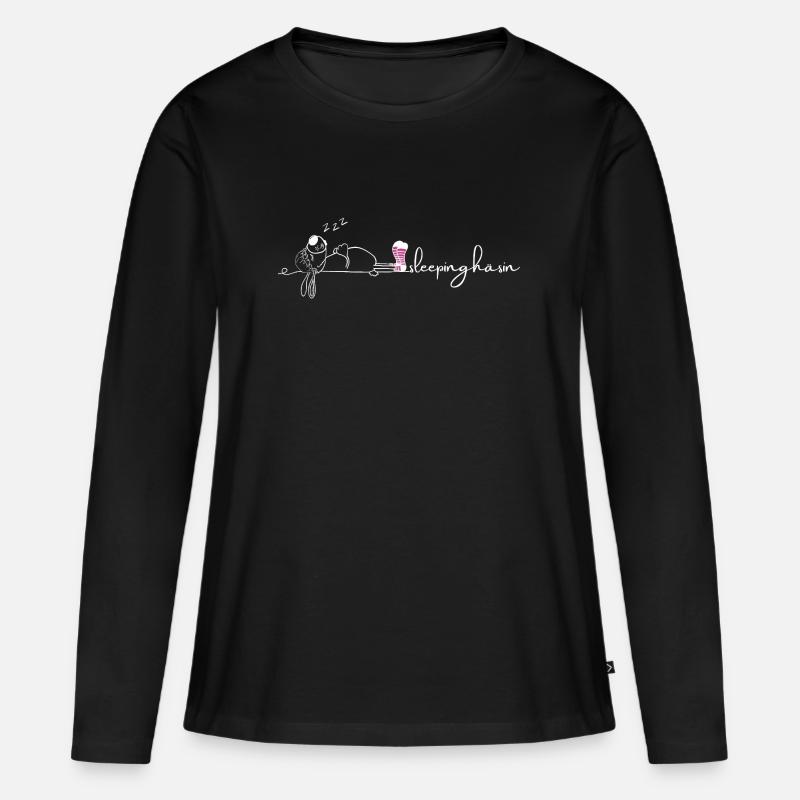 Sleeping Bunny - Women's Premium Organic Long Sleeve Shirt - black