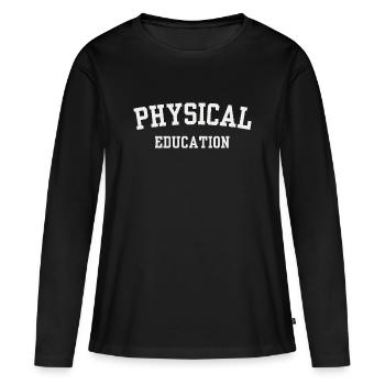Professeur d’éducation physique Entraîneur d’éducation physique - T-shirt manches longues Premium bio Femme - noir - Devant - Julia (174cm)