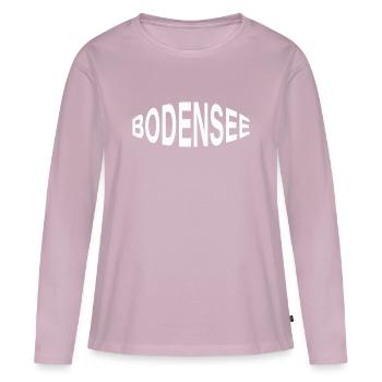 Lac de Constance - T-shirt manches longues Premium bio Femme - rose poudré - Devant - Julia (174cm)