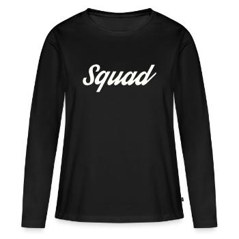 Squad - Frauen Premium Bio Langarmshirt - Schwarz - Vorne - Julia (174cm)