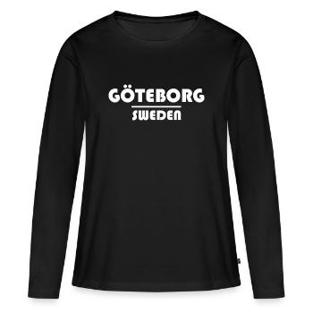 Goteborg originaires de Göteborg - T-shirt manches longues Premium bio Femme - noir - Devant - Julia (174cm)
