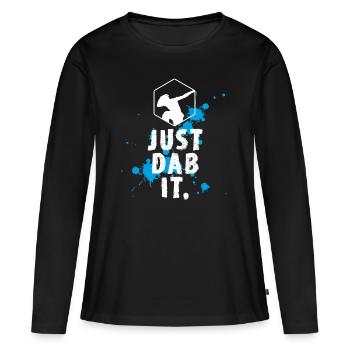 dab spritzer dabbing touchdown just dab it fun coo - Frauen Premium Bio Langarmshirt - Schwarz - Vorne - Julia (174cm)