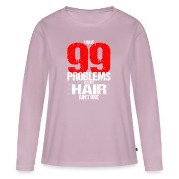 99 problems bald bald bald head gift - Women's Premium Organic Long Sleeve Shirt - dusky pink - Front - Julia (174cm)