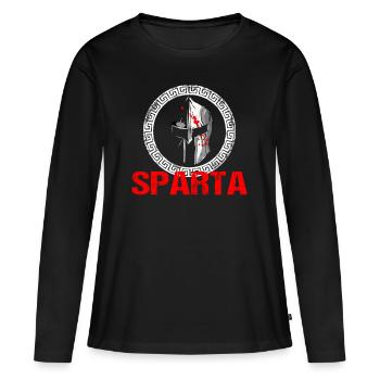 Sparta Krieger Greece Grece Malaka cadeau - T-shirt manches longues Premium bio Femme - noir - Devant - Julia (174cm)