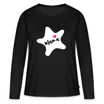 Seestern - Frauen Premium Bio Langarmshirt - Schwarz - Vorne - Julia (174cm)