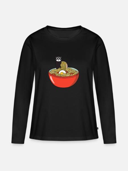 Frettchen - Frauen Premium Bio Langarmshirt - Schwarz