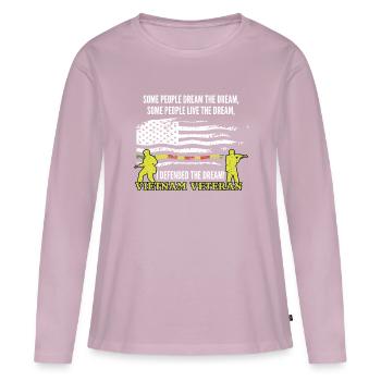 Vietnam Veteran - Women's Premium Organic Long Sleeve Shirt - dusky pink - Front - Julia (174cm)