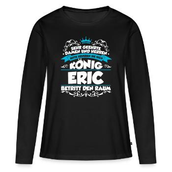 Eric Name Design - Frauen Premium Bio Langarmshirt - Schwarz - Vorne - Julia (174cm)