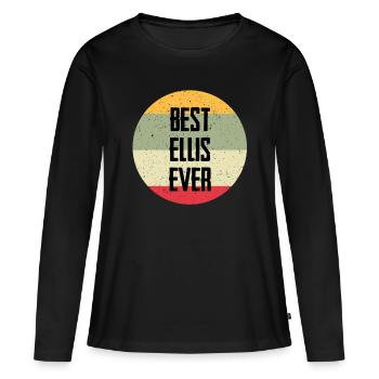 Le meilleur Ellis de tous les temps - T-shirt manches longues Premium bio Femme - noir - Devant - Julia (174cm)