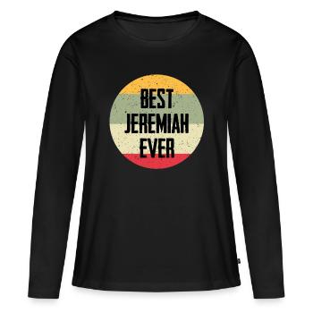 Le meilleur Jérémie de tous les temps - T-shirt manches longues Premium bio Femme - noir - Devant - Julia (174cm)