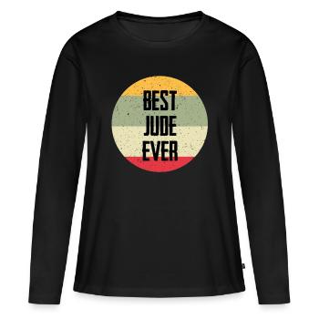 Best Jude Ever - Frauen Premium Bio Langarmshirt - Schwarz - Vorne - Julia (174cm)