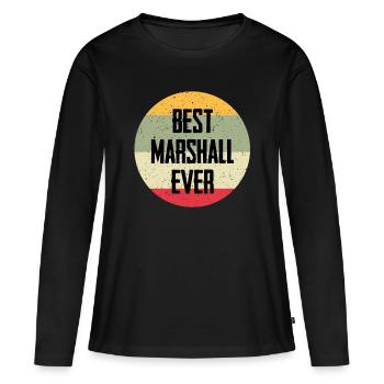 Meilleur Marshall de tous les temps - T-shirt manches longues Premium bio Femme - noir - Devant - Julia (174cm)