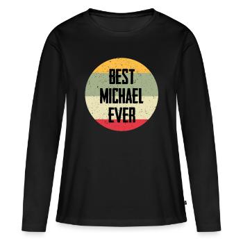 Le meilleur Michael de tous les temps - T-shirt manches longues Premium bio Femme - noir - Devant - Julia (174cm)