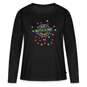 Beste Omi Mutti - Frauen Premium Bio Langarmshirt - Schwarz - Vorne - Julia (174cm)
