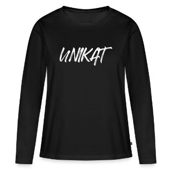 Unique Unique Individuel Valeur de soi unique - T-shirt manches longues Premium bio Femme - noir - Devant - Julia (174cm)