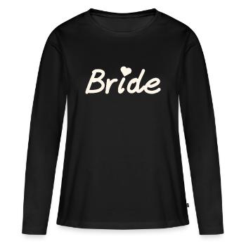 Bride - Frauen Premium Bio Langarmshirt - Schwarz - Vorne - Julia (174cm)