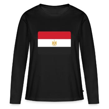 Égypte - T-shirt manches longues Premium bio Femme - noir - Devant - Julia (174cm)