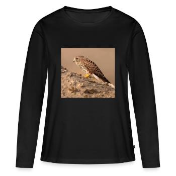 Eagle in desert - Women's Premium Organic Long Sleeve Shirt - black - Front - Julia (174cm)
