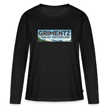 Grimentz Panorama Suisse - T-shirt manches longues Premium bio Femme - noir - Devant - Julia (174cm)