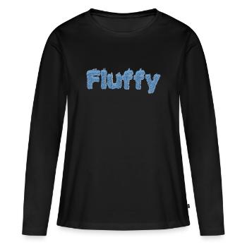 Fluffy - Frauen Premium Bio Langarmshirt - Schwarz - Vorne - Julia (174cm)