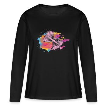 Pasta - Frauen Premium Bio Langarmshirt - Schwarz - Vorne - Julia (174cm)