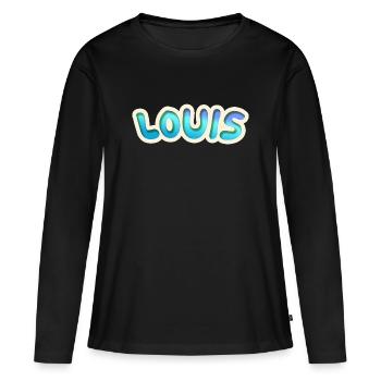 Job Louis - T-shirt manches longues Premium bio Femme - noir - Devant - Julia (174cm)
