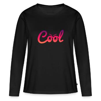 cool Cool - Frauen Premium Bio Langarmshirt - Schwarz - Vorne - Julia (174cm)