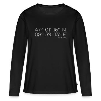 coordinates Schwyz - Women's Premium Organic Long Sleeve Shirt - black - Front - Julia (174cm)