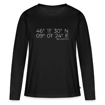 coordinates Bellinzona - Women's Premium Organic Long Sleeve Shirt - black - Front - Julia (174cm)