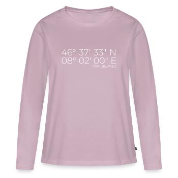 Koordinaten Grindelwald Schweiz - Frauen Premium Bio Langarmshirt - Altrosa - Vorne - Julia (174cm)