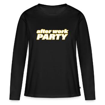 AFTER WORK PARTY - Frauen Premium Bio Langarmshirt - Schwarz - Vorne - Julia (174cm)