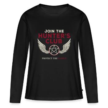 Join the Hunter's club - Women's Premium Organic Long Sleeve Shirt - black - Front - Julia (174cm)