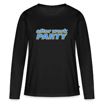 AFTER WORK PARTY - Frauen Premium Bio Langarmshirt - Schwarz - Vorne - Julia (174cm)