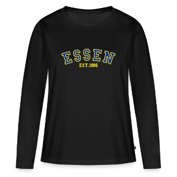 Essen Fondée en 1986 - T-shirt manches longues Premium bio Femme - noir - Devant - Julia (174cm)