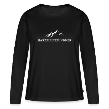Härzbluetbündner, fier natif des Grisons - T-shirt manches longues Premium bio Femme - noir - Devant - Julia (174cm)