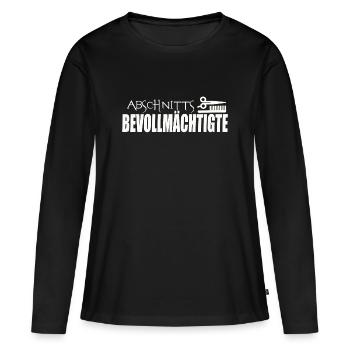 SECTION AGENTS - T-shirt manches longues Premium bio Femme - noir - Devant - Julia (174cm)